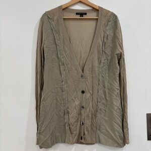 Banana Republic Tan Knit Cardigan Sweater size L
